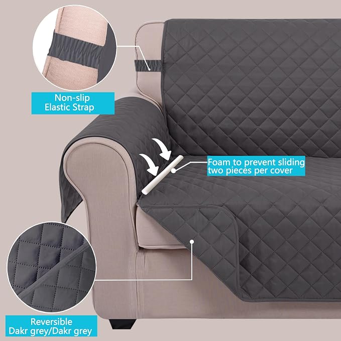 U-NICE HOME Reversible Sofa Cover Couch Cover - Image 3