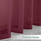 Chyhomenyc Burgundy Sheer Valances - Image 9