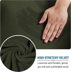 H.VERSAILTEX Modern Velvet Plush 4 Piece High Stretch Sofa Slipcover Sofa Cover - Image 5