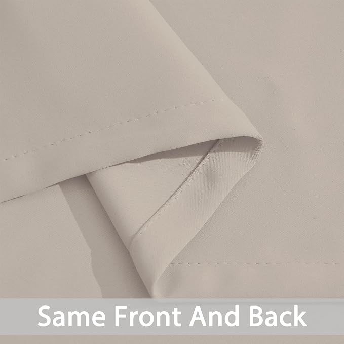 Yakamok Room Darkening Natural Blackout Curtains Thermal Insulated Grommet - Image 6