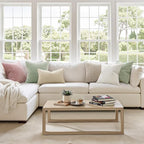 MIULEE Pack of 2 Couch Throw Pillow Covers 20x20 Inch Neutral Cream Modern Boho - Image 2