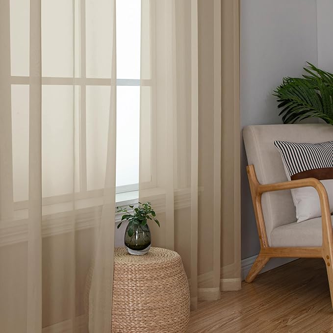 OWENIE Extra Long Sheer Curtains 96 inches Long - Image 4
