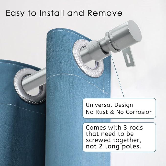 Byondeth Curtain Rods for Windows 16 to 48 or 60 Inches Max Adjustable Length 1 - Image 2