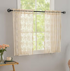 YJ YANJUN Vintage Lace Curtains 36 inch Length - Image 2