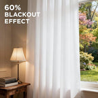 Joydeco Curtains 84 Inches Long 2 Panels Set, Thermal Insulated Long Curtains& - Image 3