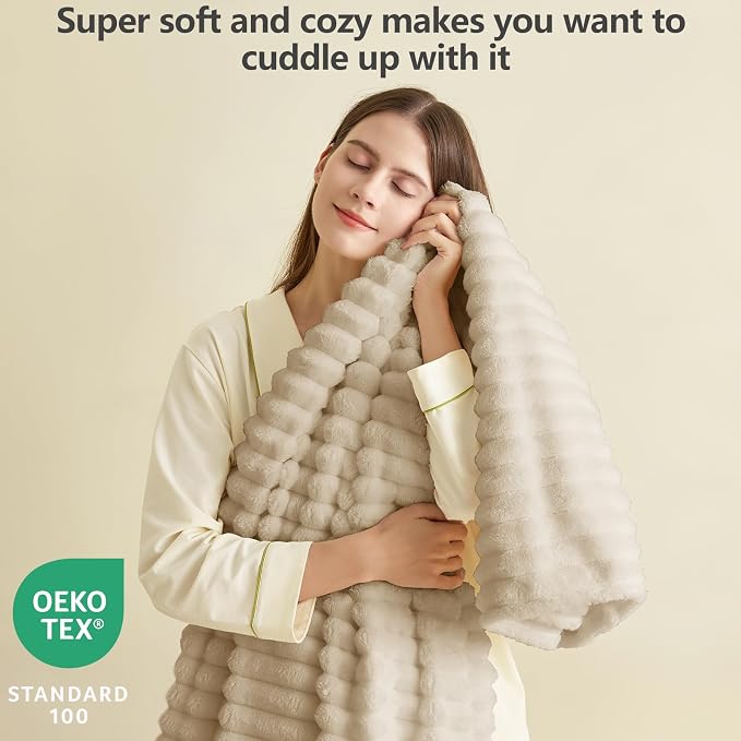 HIMEET Linen Ribbed Queen Size Blanket - Image 2