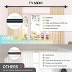 TVWOO 2 Pack Wrap Around Curtain Rods, 28 to 48 Inch, 5/8 Inch Adjustable - Image 6