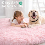 Amdrebio Light Pink Round Circle Rug 4Ft - Image 3