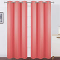 LEMOMO Blackout Curtains 42 x 84 inch/Coral Curtains Set of 2 Panels/Thermal by Lemomo