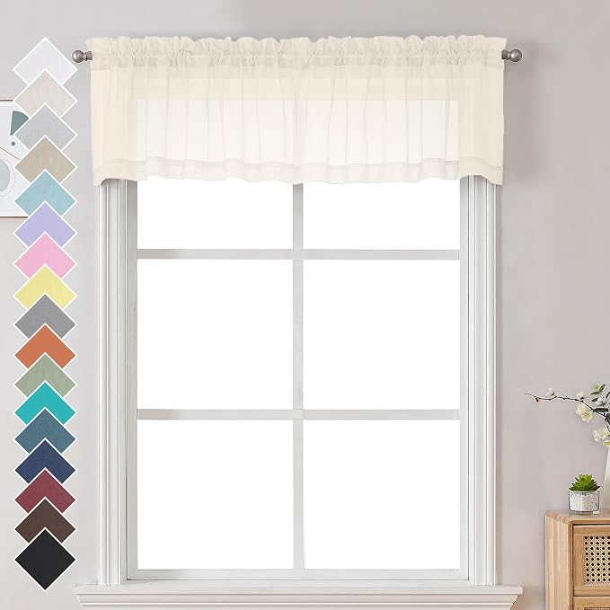 Chyhomenyc Cream Sheer Valances by Chyhomenyc