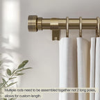 Lootkell 2 Pack Bronze Curtain Rods - Image 3