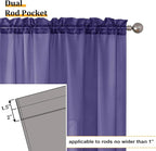 Aiyufeng Purple Sheer Curtains 90 Inches Long 2 Panels Set, Light Filtering - Image 4