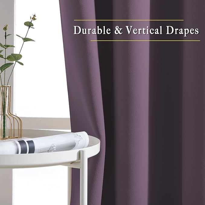 NICETOWN Plum Curtains and Drapes - Image 5