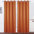 LEMOMO Blackout Curtains 66 x 95 inch/Orange Curtains Set of 2 Panels/Thermal by Lemomo