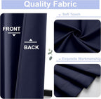 Simplebrand Ava Navy Blue Short 30 Inches Blackout Curtain 2 Panels Set - Image 4