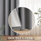 Yakamok Grey Room Darkening 100% Blackout Curtains Grommet Window Treatments - Image 7