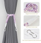 NICEEC 2 Pack Natural Cotton Rope Curtain Tiebacks Elegant Boho Style - Image 2