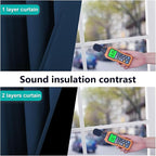 NICETOWN Full Shading Curtains 90" Long 2 Panels Set - Image 4