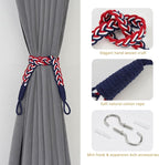 NICEEC 2 Pack Natural Cotton Rope Curtain Tiebacks Elegant Boho Style - Image 2
