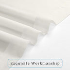 OWENIE Sheer Curtains Living Room 54 inches Long, Rod Pocket Curtain Sheers - Image 6