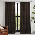 RYB HOME Brown Velvet Curtains 63 inches by RYBHOME