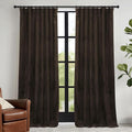 RYB HOME Brown Velvet Curtains 72 inches by RYBHOME