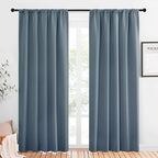 NICETOWN Window Curtains Blackout Drapes, Smoky Blue, 1 Pair, 52 by 84-Inch by NICETOWN