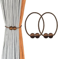 Melaluxe 2 Pack Magnetic Curtain Tiebacks, Decorative Curtain Holdbacks by Melaluxe