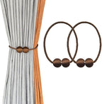 Melaluxe 2 Pack Magnetic Curtain Tiebacks, Decorative Curtain Holdbacks by Melaluxe