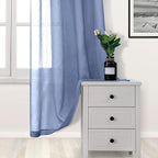 DWCN Sheer Curtains Semi Transparent Voile Rod Pocket Curtains - Image 3