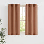 NICETOWN Caramel Short Linen Curtains by NICETOWN