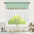 FRAMICS Farmhouse Swag Curtain, Boho Cotton Linen Valance Curtain, Sage Green by FRAMICS