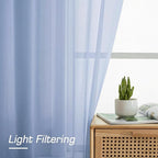 OWENIE Sheer Curtains 84 inches Long 2 Panels Set - Image 2