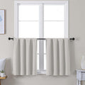 Simplebrand Ava Natural Short 24 Inches Blackout Curtain 2 Panels Set, Half by Simplebrand