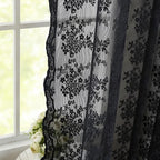 YJ YANJUN Vintage Lace Curtains 80 inch Length 2 Panles - Image 5