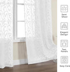 OWENIE Furman Extra Long Sheer White Curtains 96 inches Long - Image 8