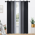 Yakamok Light Blocking Ombre Curtains, Room Darkening Grommet Window Drapes by Yakamok