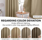 Deconovo Solid Back Tab and Rod Pocket Curtains Thermal Insulated Blackout - Image 6