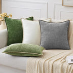 MIULEE Pack of 2 Couch Throw Pillow Covers 24x24 Inch Dark Gray Farmhouse - Image 6