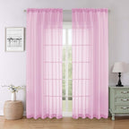 Lecloud Light Pink Sheer Curtains by Lecloud