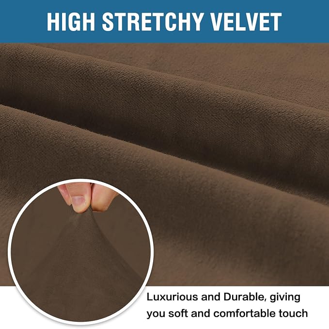 H.VERSAILTEX Stretch Velvet Loveseat Covers - Image 3