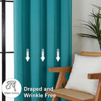 Simplebrand Ava Teal Blackout Curtains - Image 7