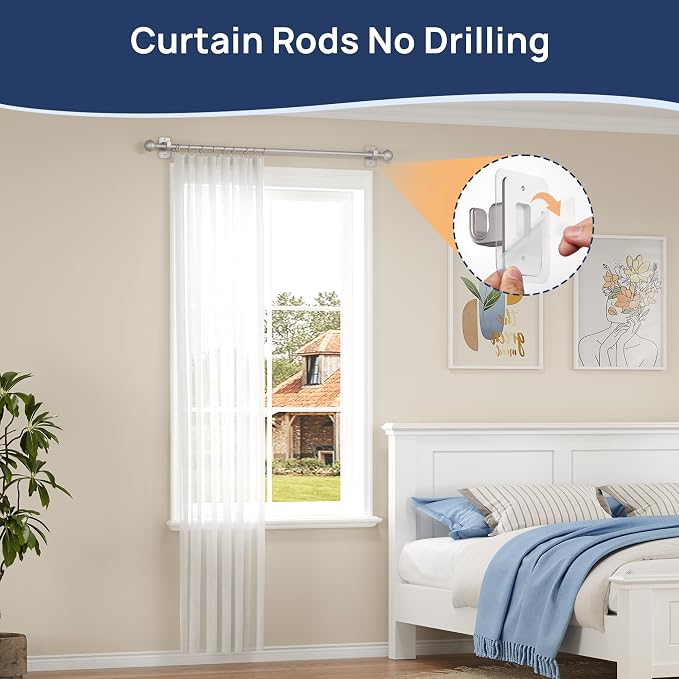 ENJOYBASICS No Drill Curtain Rods - Image 3