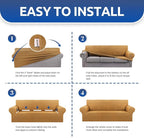 KEKUOU Stretch Single Sofa Slipcover 1 Piece Couch Sofa Cover Furniture - Image 4