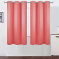 LEMOMO Coral Blackout Curtains 42 x 63 Inch Length/Set of 2 Curtain by Lemomo