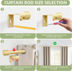 5/8” Diameter Curtain Rods 30-45 Inch, - Image 4