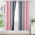 Estelar Textiler Ombre Grey and Pink Blackout Curtains 72 Inch Length 2 Panels by ESTELARTEXTILER