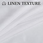 RYB HOME White Linen Curtains 90 inches Long, Semi Sheer Light Filtering Back - Image 5