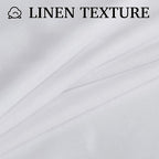 RYB HOME Living Room Curtains Linen Sheer, Light Filtering White Linen Curtains - Image 5
