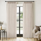 MIULEE Pinch Pleated Thick Linen Curtains 84 Inches Long 2 Panels by MIULEE